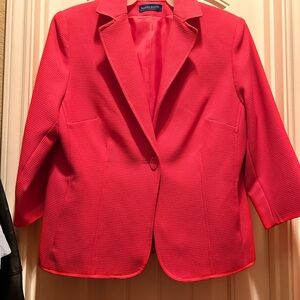 Karen Scott Women's Vibrant Red Blazer